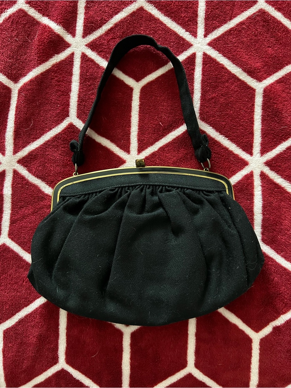 EUC Black Vintage 1920’s Women's Frame Handbag